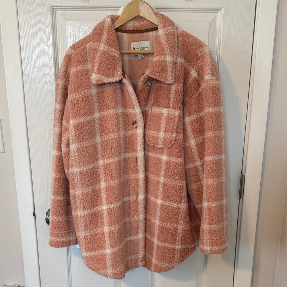 Koolaburra  by Ugg  Pink peach Plaid Teddy Jacket